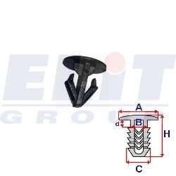 Кліпса ущільнювача [92-00] (к-т:10 шт) размер:A = 10,1mm/B = 5,1mm/C = 7,2mm/H = 12,2mm ELIT R B18114