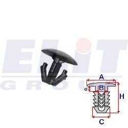 Кліпса ущільнювача [92-01] (к-т:10 шт) размер:A = 11,7mm/B = 2,7mm/C = 8,7mm/H = 10,8mm ELIT R B19114
