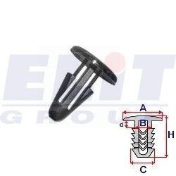 Кліпса ущільнювача (к-т:10 шт)rozm:A= 12,8mm/B= 4,9mm/C= 7,3mm/d= 4,1mm/H= 16,4mm ELIT R B22095 (фото 1)