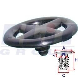 Кліпса в мотор.отсеке (к-т:10 шт) A= 29,3mm/B= 2,9mm/C= 5,8mm/d= 3mm/H= 11,7mm ELIT R B22125