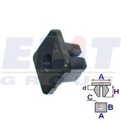 Втулка салона (к-т:10 шт) размер:A = 14,1mm/B = 14,1mm/C = 4mm/H = 6,8mm ELIT R B22126 (фото 1)