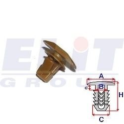 Кліпса ущільнювача (к-т:10 шт) размер:A = 12,8mm/B = 4,6mm/C = 8mm/d = 1,5mm/H = 10mm ELIT R B25291