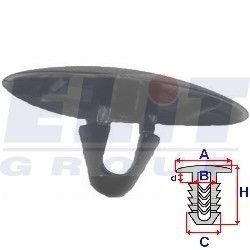 Кліпса в мотор.отсеке (к-т:10 шт)rozm:A= 24,8mm/B= 6,6mm/C= 8mm/d= 4,2mm/H= 13,9mm ELIT R B25620