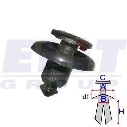 Дюбель в мотор.отсеке (к-т:10 шт) размер:A = 20mm/B = 7,8mm/C = 12,9mm/d = 3,3mm/H = 14,3mm ELIT R B25636