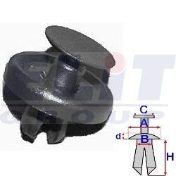 Дюбель Кришки [02-] (к-т:10 шт) размер:A = 18,mm/B = 6,5mm/C = 12,mm/d = 3,3mm ELIT R B25837