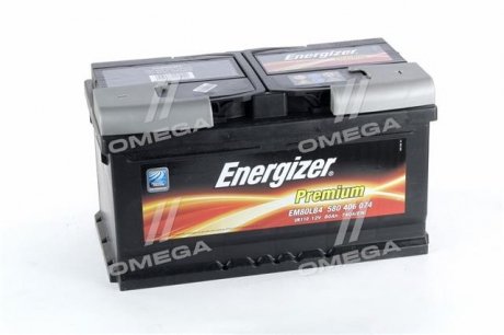 Аккумулятор 80Ah-12v Prem.(315х175х175), R,EN740 Energizer 580 406 074