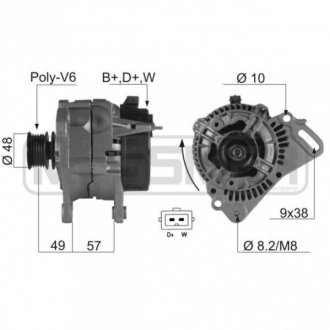 Генератор SKODA,SEAT,VW ERA 210030A