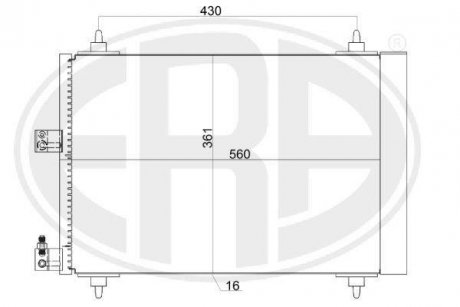 Радіатор кондиціонера ERA 667159 (фото 1)