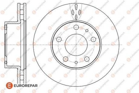 Диск тормозной передний (кратно 2) Jumper3-Boxer3 DIAM 280 EP 28 PSA EUROREPAR 1618865280 (фото 1)