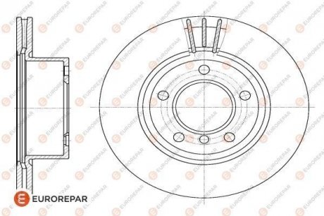 Диск гальмівний (1шт.) EUROREPAR 1618888380 (фото 1)