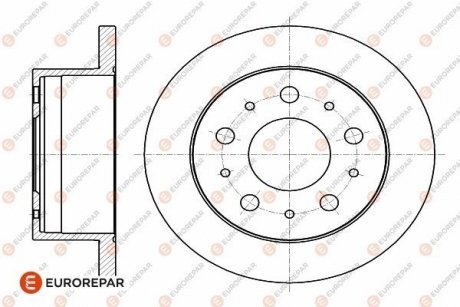 Диск тормозной задний (кратно 2) Jumper3-Boxer3 DIAM 280 EP 16 PSA EUROREPAR 1642766780