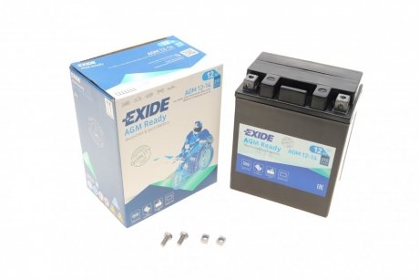 Акумулятор залитий та заряджений AGM 12Ah 210A SLA12-14 = EXIDE AGM12-14