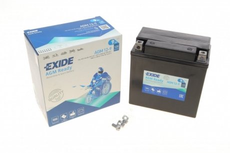 Акумулятор залитий та заряджений AGM 9Ah 120A SLA12-9 = EXIDE AGM12-9