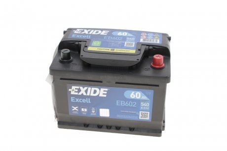 Акумулятор EXCELL 12V/60Ah/540A EXIDE EB602