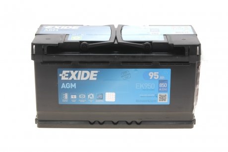 Акумулятор AGM - 95Ah| EN 850 | 353x175x190 (ДхШхВ) EXIDE EK950