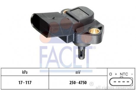 Датчик абсолютного тиску - MAP Sensor FACET 10.3071