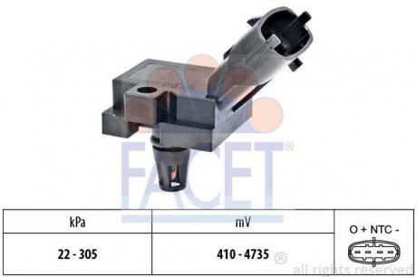 Датчик абсолютного тиску - MAP Sensor FACET 10.3186 (фото 1)