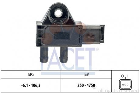 Датчик абсолютного тиску (Manifold Air Pressure Sensor, MAP sensor) FACET 10.3271