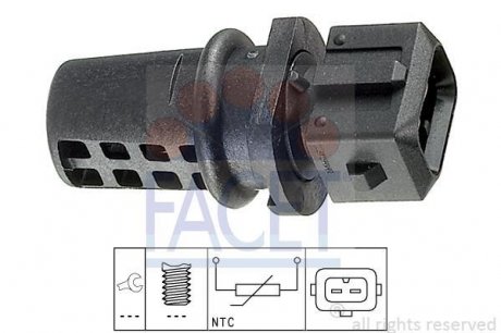 Датчик температуры воздуха Ланос/Авео/Лачетти (в гофру) (96183228) FACET 10.4008 (фото 1)