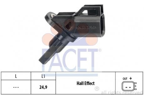 Датчик ABS FACET 21.0001 (фото 1)