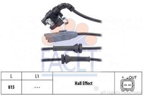 Датчик швидкості (ABS) FACET 21.0063 (фото 1)