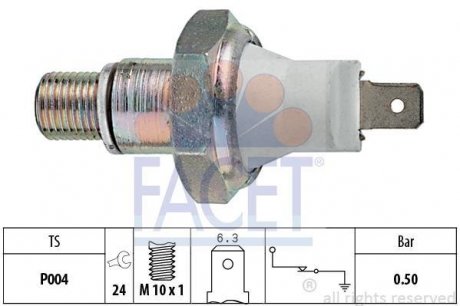 Датчик давления масла Ford Scorpio/Land Rover 2.4/2.5 TD/TDI 85-01 FACET 7.0119