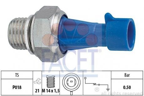 Датчик тиску оливи Jumper/Boxer 3.0 Hdi 06- FACET 7.0143