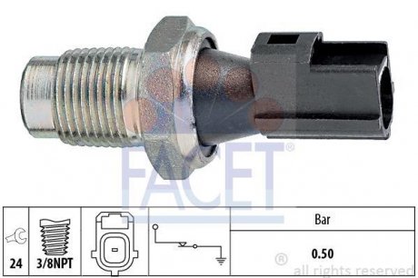 Датчик давления масла (0,5bar/1 конт/черный) MONDEO 2.2-3.0 00-07 FACET 7.0148 (фото 1)