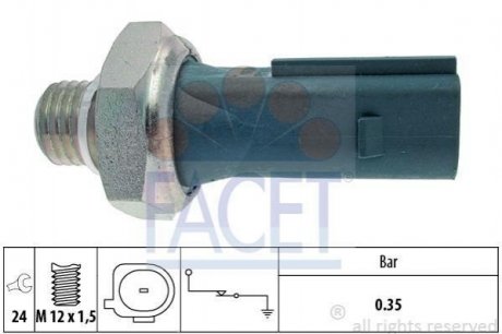 Датчик давления масла Mercedes Benz W169/245 M266 04-> FACET 7.0177