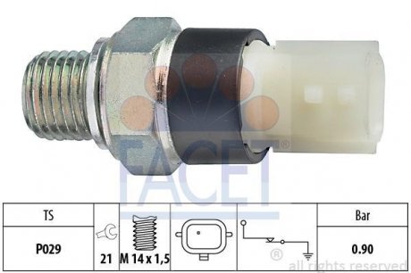 Датчик давления масла Clio 1.2 16V (05-) FACET 7.0179 (фото 1)