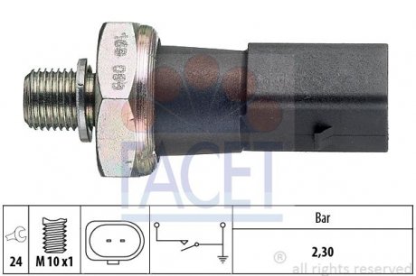 Датчик тиску оливи FACET 7.0190