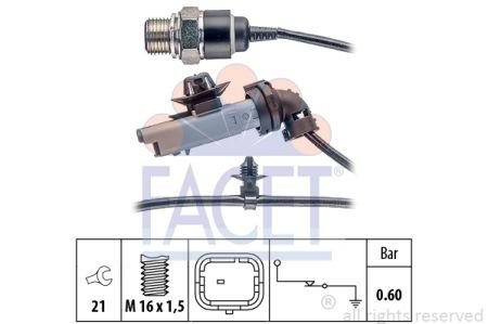 Датчик давления масла (0,5bar/1 конт./серий) Berlingo/Partner/C4/308 09- 1.6HDi (7.0199) FACET 70199 (фото 1)