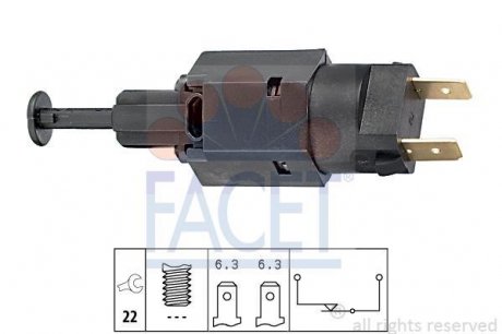 Датчик стоп-сигнала Opel Kadett E 84-/Vectra B 95- FACET 7.1050