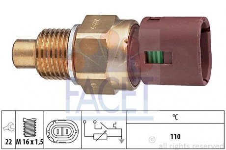 Датчик температури Master/Movano 2.5/2.8 dCi 98-04 FACET 73555