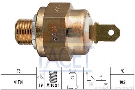 Датчик включения вентилятора аної рідини VW LT 2.4 D/TD 83-> (7.4097) FACET 74097