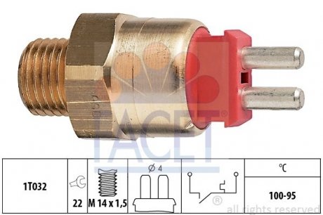 Датчик вмикання вентилятора MB W201/W220/W124/Vario 2.0-6.0 82-13 FACET 7.5169