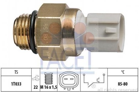 Датчик вмикання вентилятору FACET 7.5173