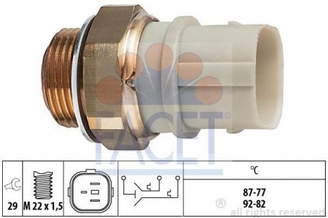 Датчик вмикання вентилятора T4 (на радіаторі) FACET 7.5651