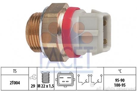 Датчик вмикання вентилятора Escort/Mondeo/Scorpio 1.6-3.0 90-01 FACET 7.5682