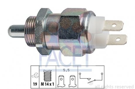 Перемикач заднього ходу автомобіля FACET 7.6021