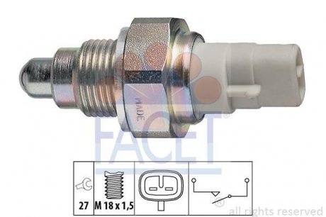 Перемикач заднього ходу автомобіля FACET 7.6111