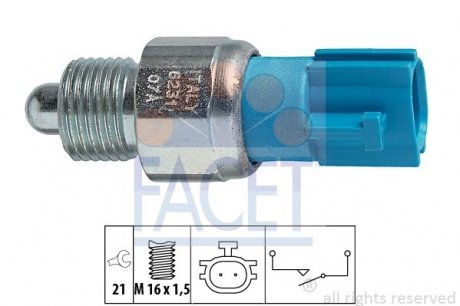 Перемикач заднього ходу автомобіля FACET 7.6231