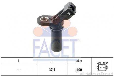 Датчик оборотов коленвала Ford Transit 2.0-2.3 i (94-) (9.0188) FACET 90188