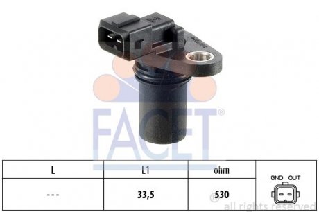 Датчик оборотов коленвала Ford Fiesta, Focus, Scorpio I, II,Transit 1.1-2.8 (85-) FACET 9.0189