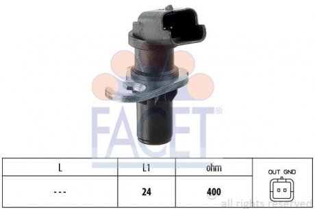 Датчик оборотов коленвала Citroen Berlingo / Peugeot Partner 1.6 i (00-) FACET 9.0305 (фото 1)