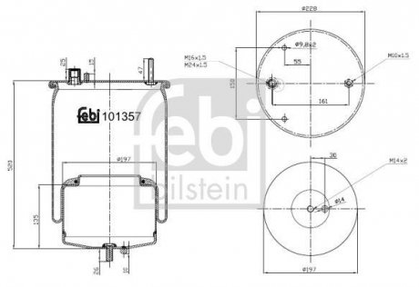 Пневмоподушка FEBI BILSTEIN 101357 (фото 1)