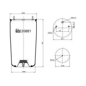 Пневморесора підвіски FEBI FEBI BILSTEIN 20881