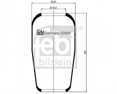 Пневморесора підвіски FEBI FEBI BILSTEIN 20884