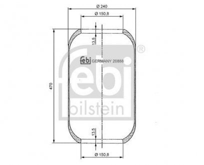 Пневморесора підвіски FEBI FEBI BILSTEIN 20888