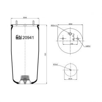 Пневморесора підвіски FEBI FEBI BILSTEIN 20941